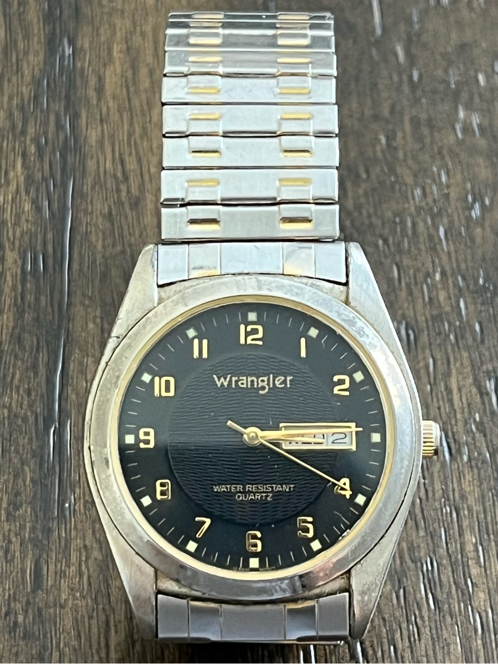 Vintage Wrangler Hero Quartz Watch Two-Tone Day-Date: New Battery